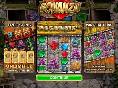 Bonanza Megaways — Шахтёрская тема от Big Time Gaming с 117 649 способами выиграть по механике Megaways и стандартным RTP 96%